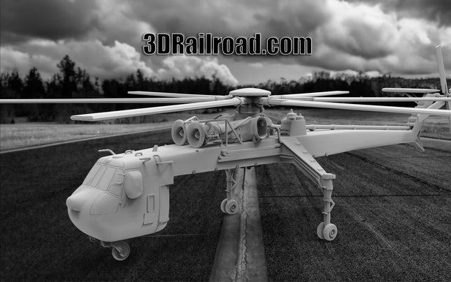 Skycrane - Planes - Custom Sculptures 3D Printed in Clear Resin