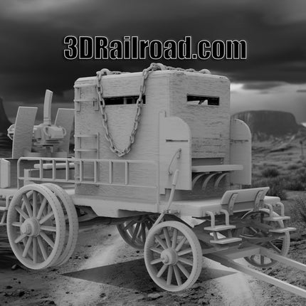 Armored Wagon  - Custom Sculptures 3D Printed in Grey Resin