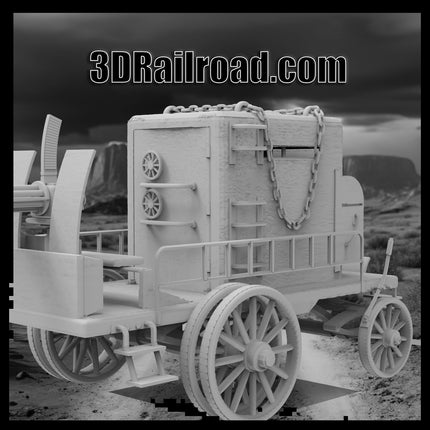 Armored Wagon  - Custom Sculptures 3D Printed in Grey Resin
