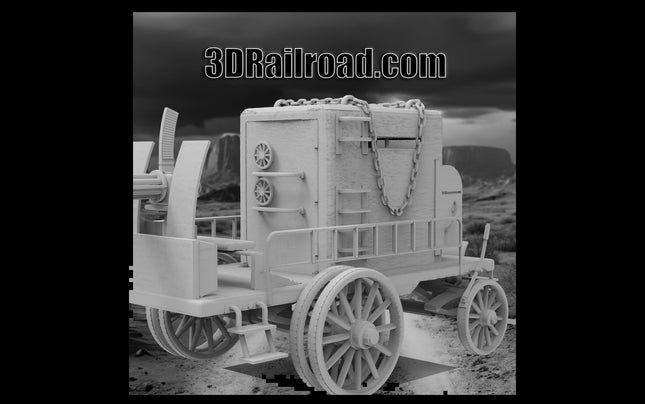 Armored Wagon  - Custom Sculptures 3D Printed in Grey Resin