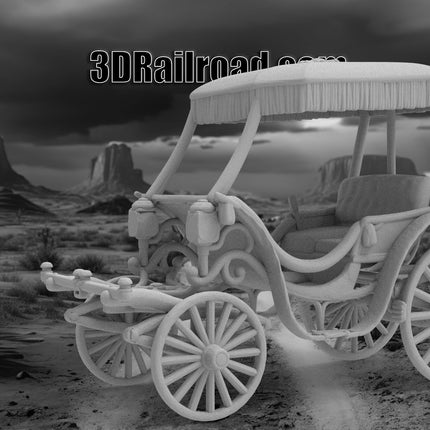 Carriage Fringe - Custom Sculptures 3D Printed in Grey Resin