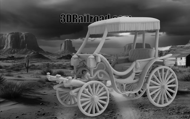 Carriage Fringe - Custom Sculptures 3D Printed in Grey Resin