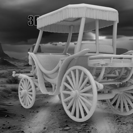 Carriage Fringe - Custom Sculptures 3D Printed in Grey Resin