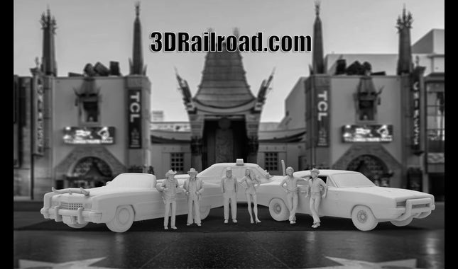 Boys of Hazard 3 car set with Figures - Custom Sculptures 3D Printed in Clear Resin