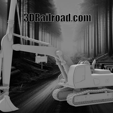 JCB Logging Liner - Logging - Custom Sculptures 3D Printed in Clear Resin