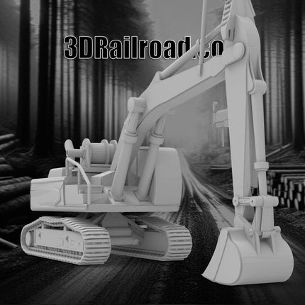 JCB Logging Liner - Logging - Custom Sculptures 3D Printed in Clear Resin