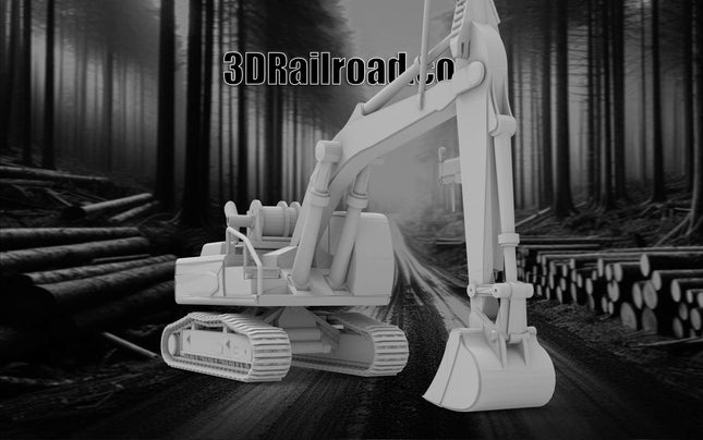 JCB Logging Liner - Logging - Custom Sculptures 3D Printed in Clear Resin