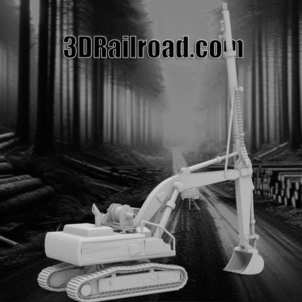 JCB Logging Liner - Logging - Custom Sculptures 3D Printed in Clear Resin