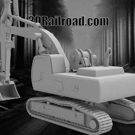 JCB Logging Liner - Logging - Custom Sculptures 3D Printed in Clear Resin