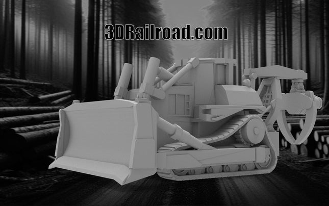 Skid Dozer - Custom Sculptures 3D Printed in Clear Resin