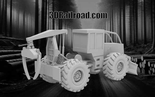 Caterpillar 563 Skidder - Logging - Custom Sculptures 3D Printed in Clear Resin
