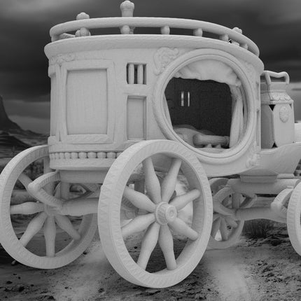 Hearse Type 1 - Custom Sculptures 3D Printed in Grey Resin