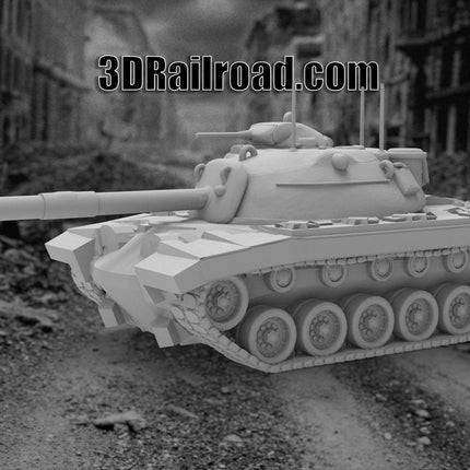 M48 Patton - Military - Custom Sculptures 3D Printed in Grey Resin