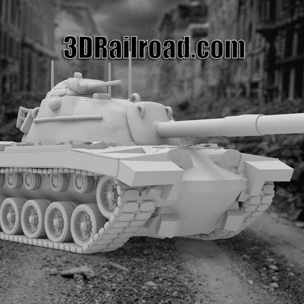 M48 Patton - Military - Custom Sculptures 3D Printed in Grey Resin