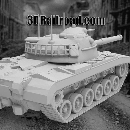 M48 Patton - Military - Custom Sculptures 3D Printed in Grey Resin