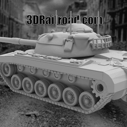 M48 Patton - Military - Custom Sculptures 3D Printed in Grey Resin