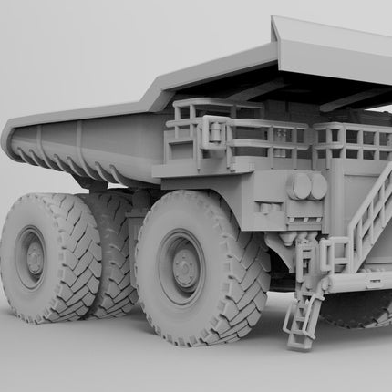 Dump Truck - Mining - Custom Sculptures 3D Printed in Clear Resin