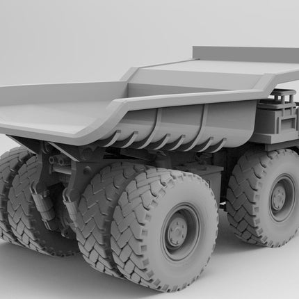 Dump Truck - Mining - Custom Sculptures 3D Printed in Clear Resin