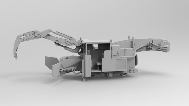 Bucket Loading Conveyor - Mining - Custom Sculptures 3D Printed in Clear Resin