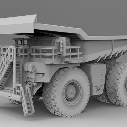 Dump Truck - Mining - Custom Sculptures 3D Printed in Clear Resin