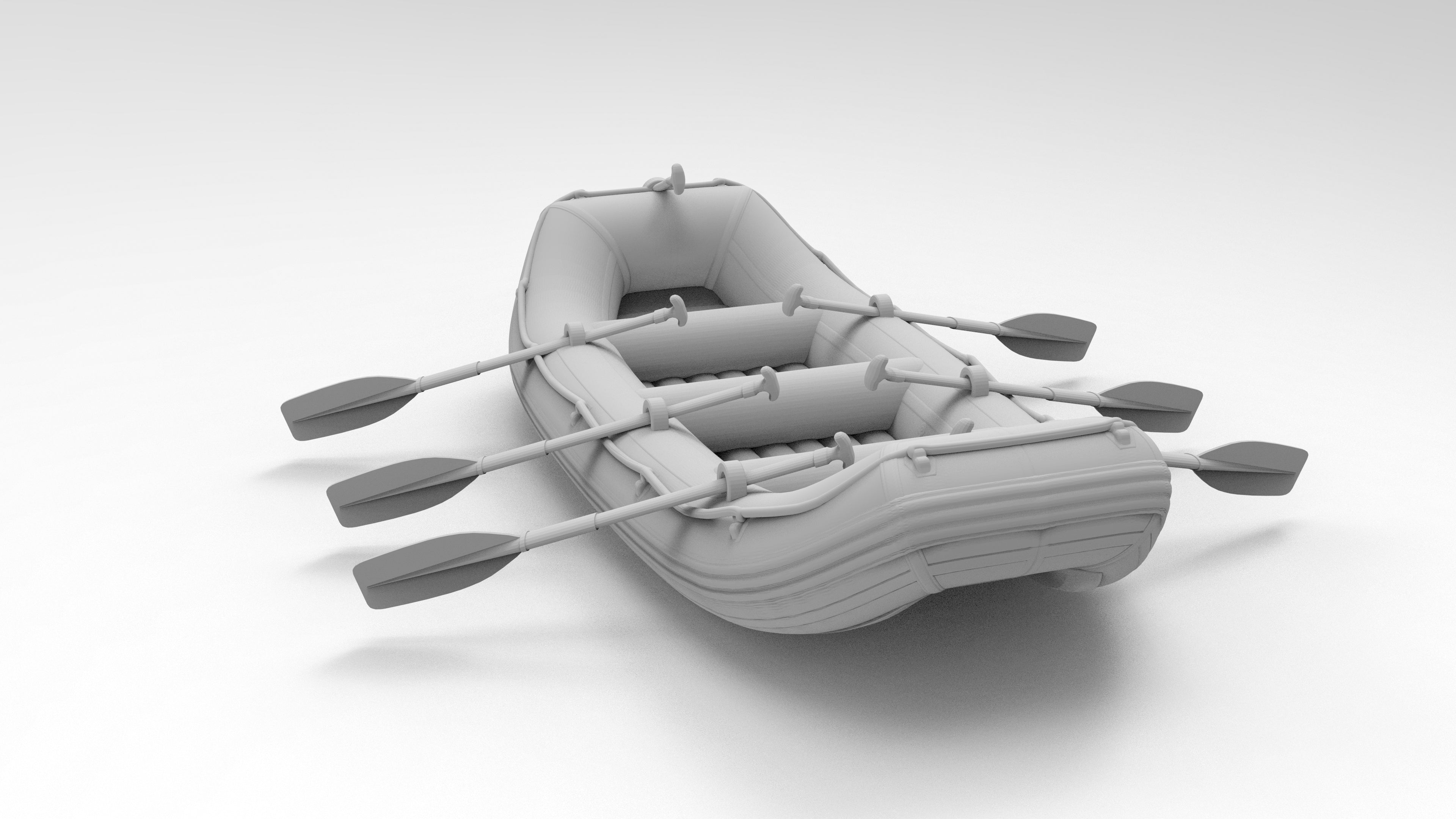 Custom River Raft River Raft - Boats - Custom Sculptures 3D Printed in Clear Resin ...