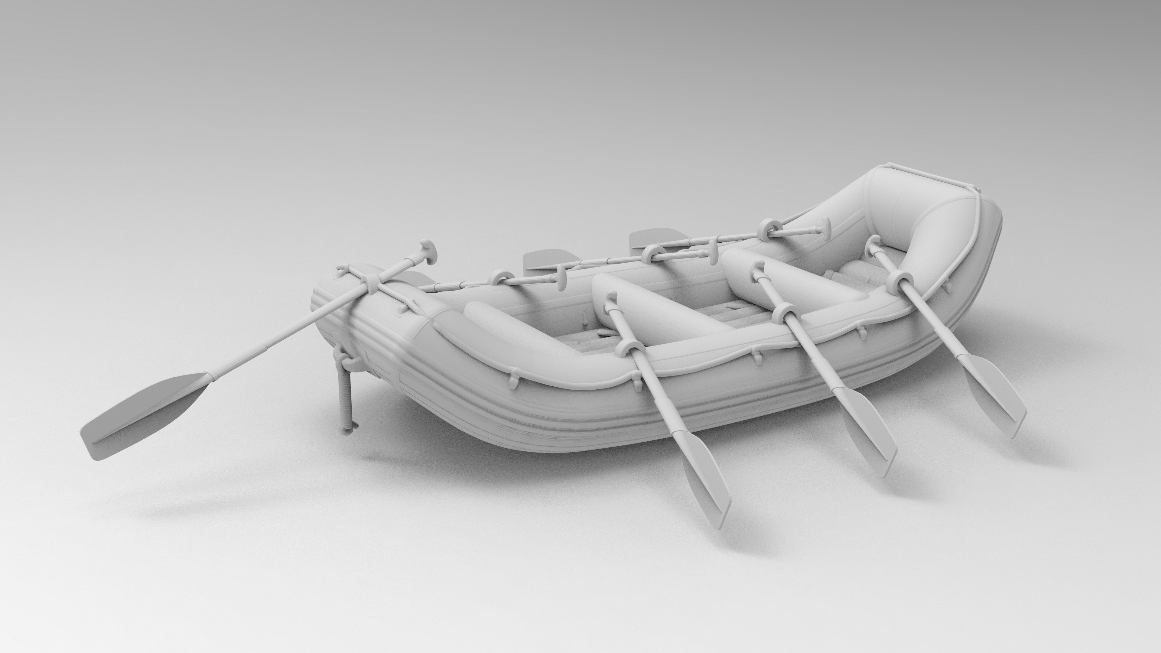 3d Raft River Raft - Boats - Custom Sculptures 3D Printed in Clear Resin ...