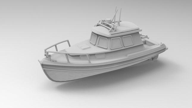 Ocean Cabin Small - Boats - Custom Sculptures 3D Printed in Clear Resin