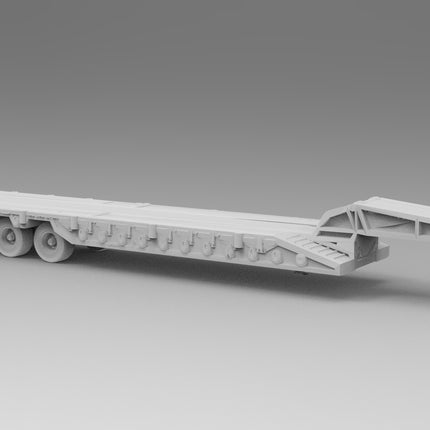 5 Axel Rolloff Type 2- Semi Trailer - Custom Sculptures 3D Printed in Grey Resin