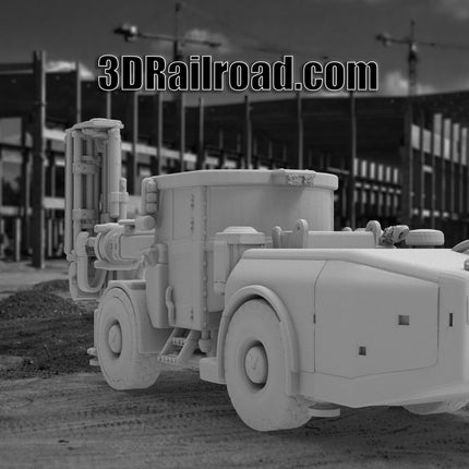 Tunnel Drill - Mining - Custom Sculptures 3D Printed in Clear Resin