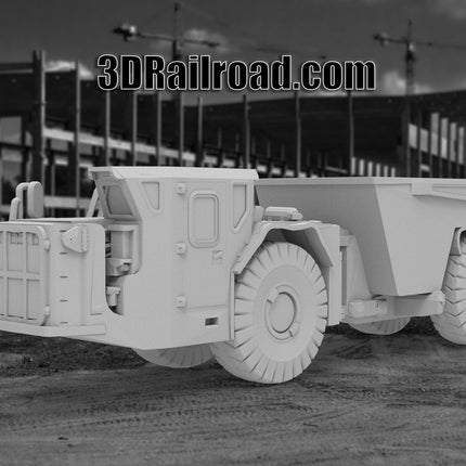 Tunnel Dumper - Mining - Custom Sculptures 3D Printed in Clear Resin