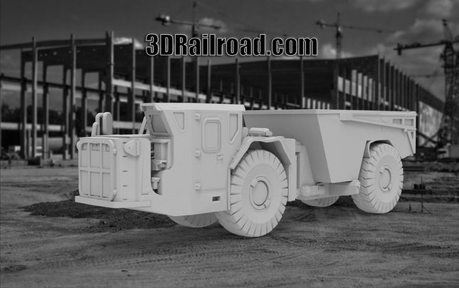 Tunnel Dumper - Mining - Custom Sculptures 3D Printed in Clear Resin