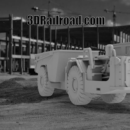 Tunnel Dumper - Mining - Custom Sculptures 3D Printed in Clear Resin