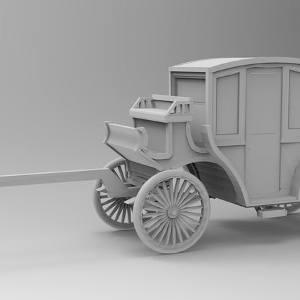Carraige  - Custom Sculptures 3D Printed in Grey Resin