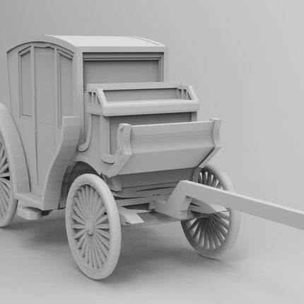 Carraige  - Custom Sculptures 3D Printed in Grey Resin