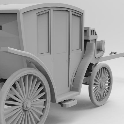 Carraige  - Custom Sculptures 3D Printed in Grey Resin