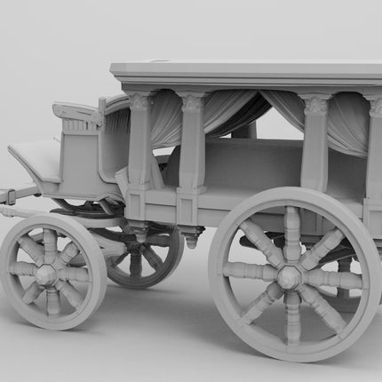 Hearse Type 3  - Custom Sculptures 3D Printed in Grey Resin