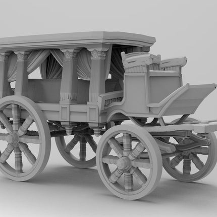 Hearse Type 3  - Custom Sculptures 3D Printed in Grey Resin