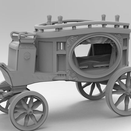 Hearse Type 3  - Custom Sculptures 3D Printed in Grey Resin