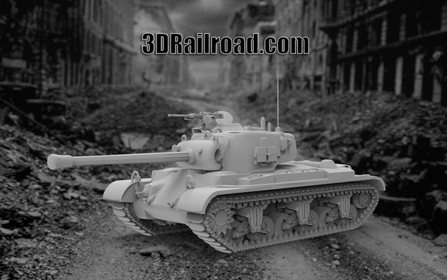 M24  Chafee  - WW2 - Custom Sculptures 3D Printed in Grey Resin