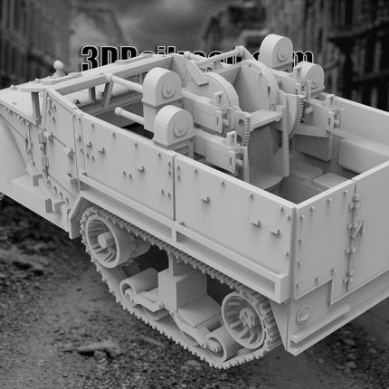 M3 Anti Air Half Track - WW2 - Custom Sculptures 3D Printed in Clear Resin