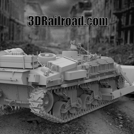 M4 Sherman Utility Tank - WW2 - Custom Sculptures 3D Printed in Grey Resin