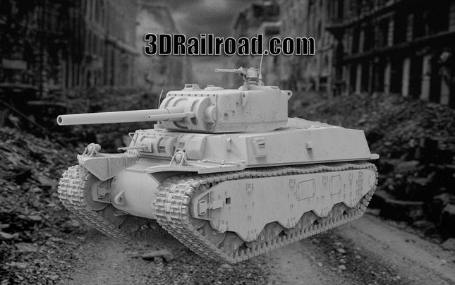 M6 Heavy Tank - WW2 - Custom Sculptures 3D Printed in Grey Resin