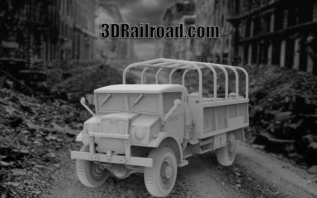 C60 TROOP TRANSPORT - WW2 - Custom Sculptures 3D Printed in Clear Resin