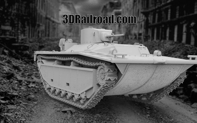 LVT TROOP TRANSPORT - WW2 - Custom Sculptures 3D Printed in Grey Resin