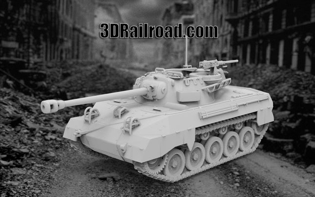 M36 Tank Destroyer - WW2 - Custom Sculptures 3D Printed in Grey Resin